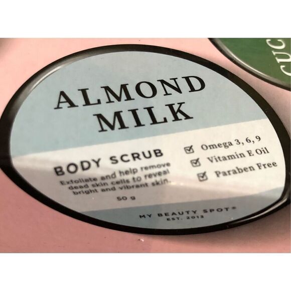 MY BEAUTY SPOT - NWT - Body Scrub Set. 6 Body Scrubs + Bonus Mani Set w/Case - Picture 7 of 13